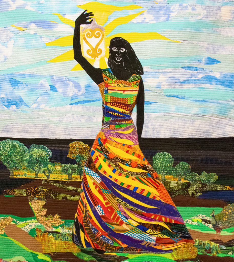 "Lady Liberty" by fiber artist Linda Asbury, part of an exhibition supported by the Acres of Ancestry Initiative/Black Agrarian Fund.