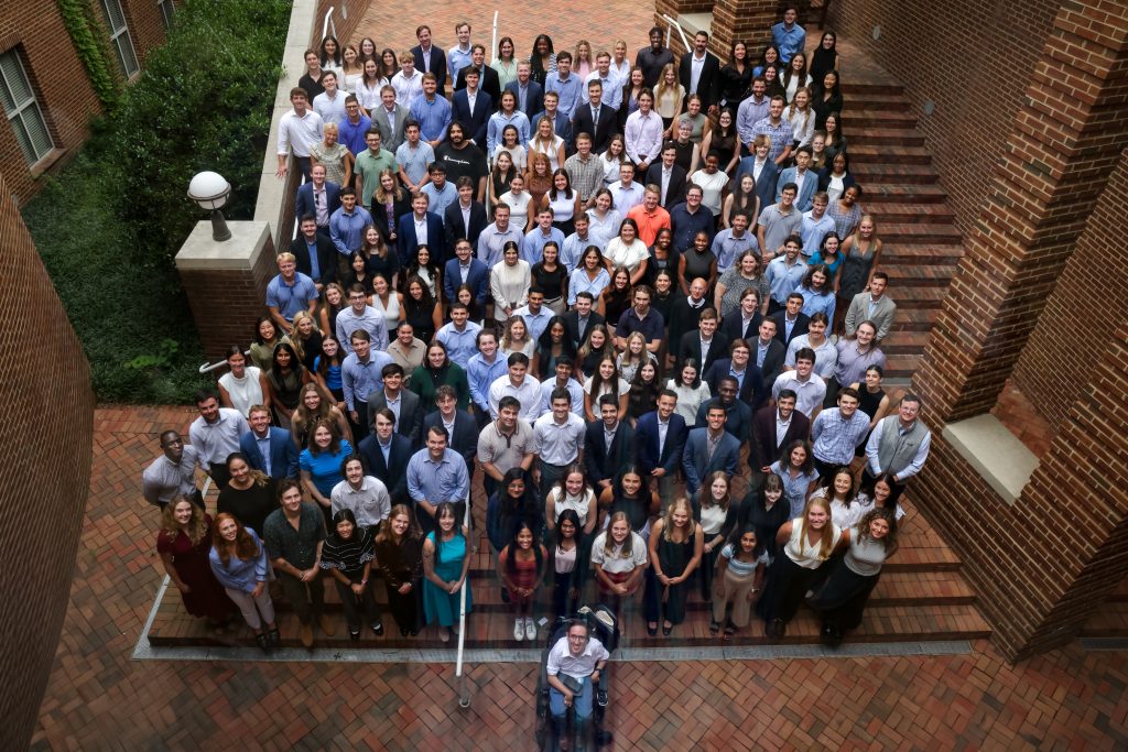 181 Members of the class of 2027 look up at the camera