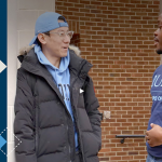 two students talking